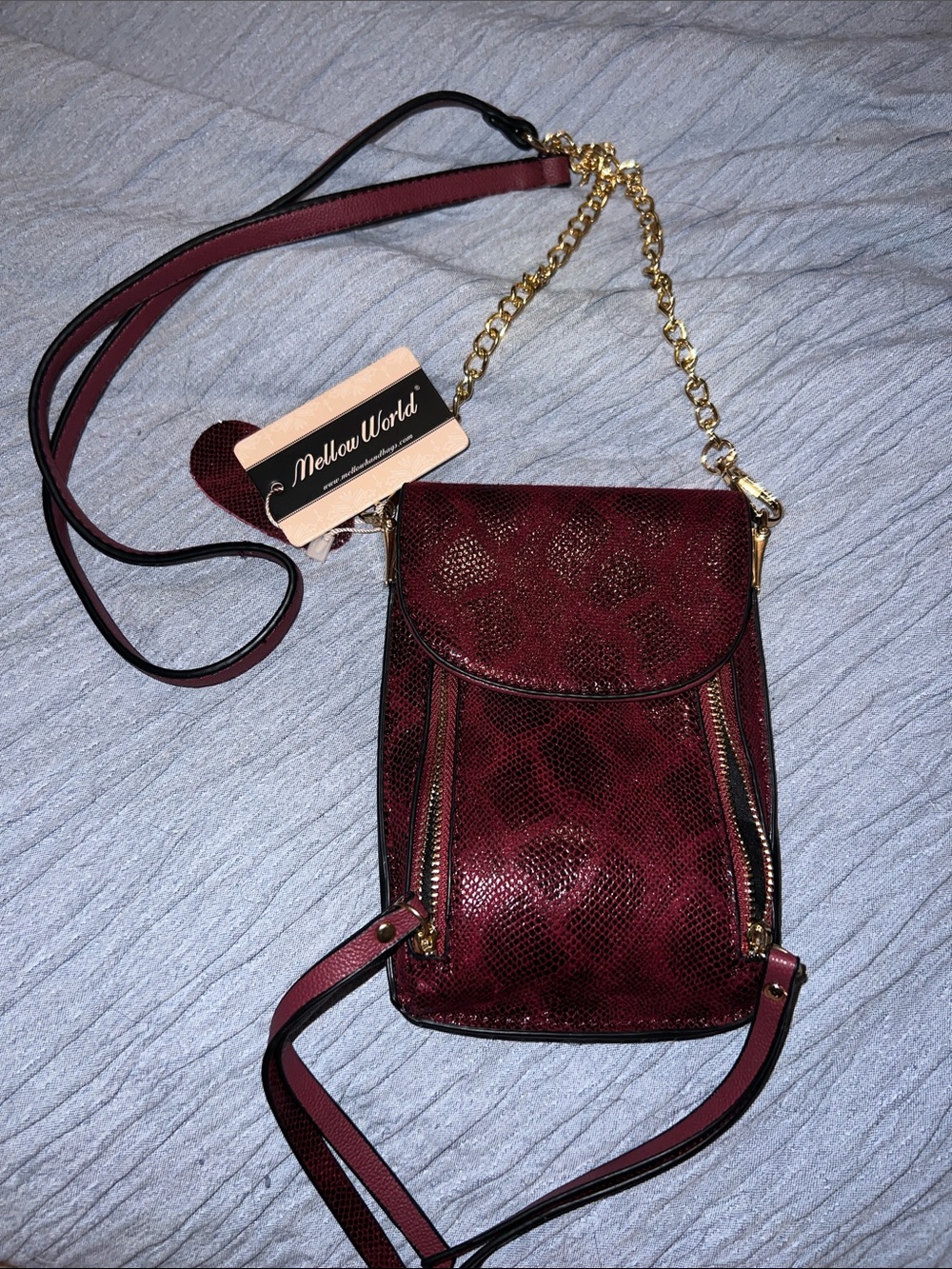 Burgundy Crossbody Phone Bag